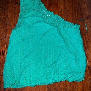 Entro Teal Eyelet Tank Top